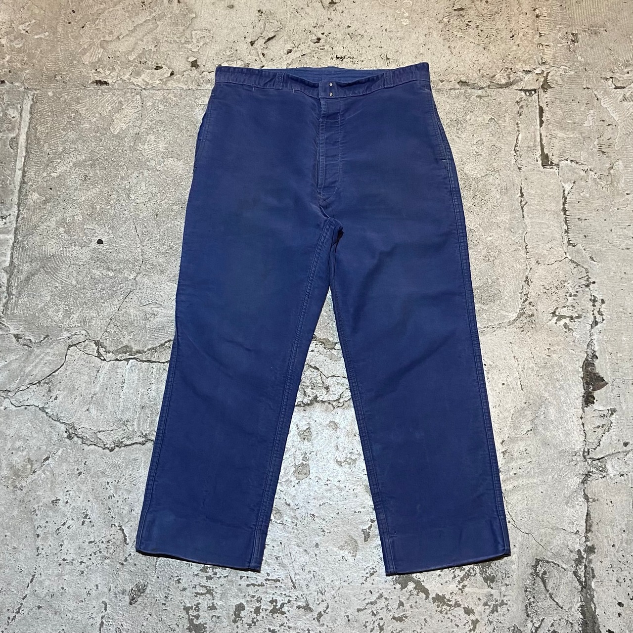50s〜 BARBE BLEUE / フレンチワーク ブルー モールスキン パンツ 