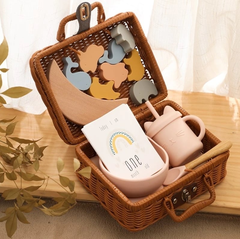 テディベアbaby♡カゴ&あひるset