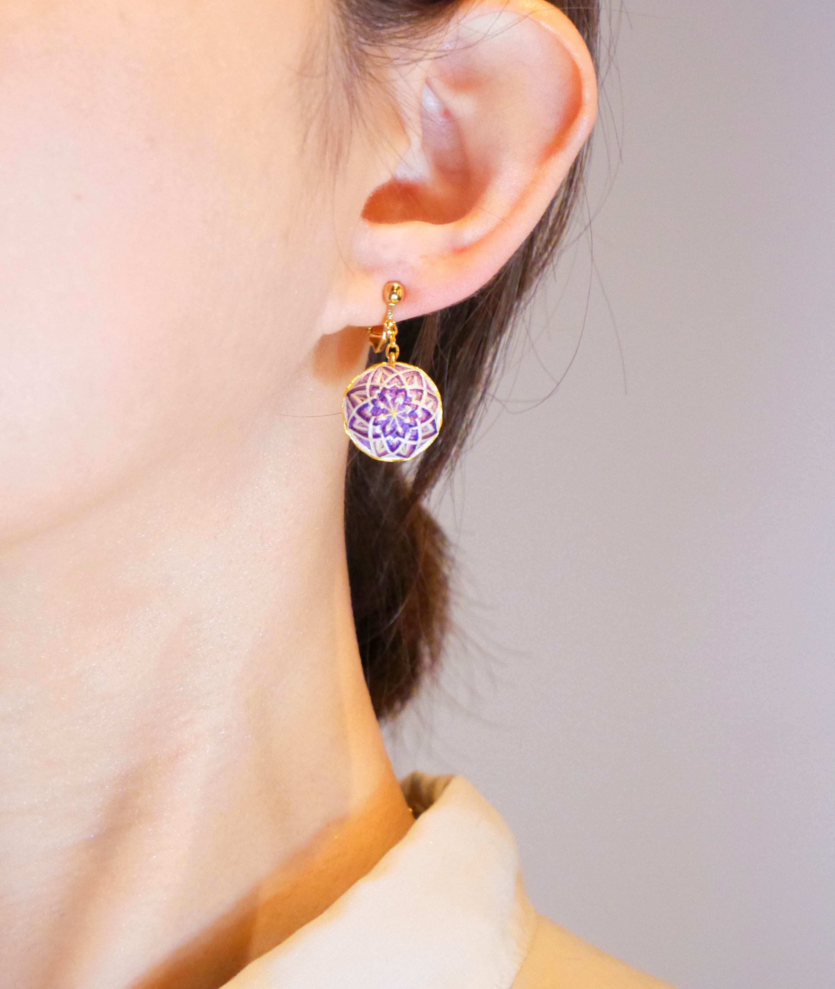 ピアス/イヤリング】菊 1.5cmてまり 桔梗 | はれてまり｜ HAReTEMARI