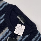 新品 タグ付き AUSTIN REED オースチンリード ストライプ柄 ニット セーター L/ネイビー系 メンズ