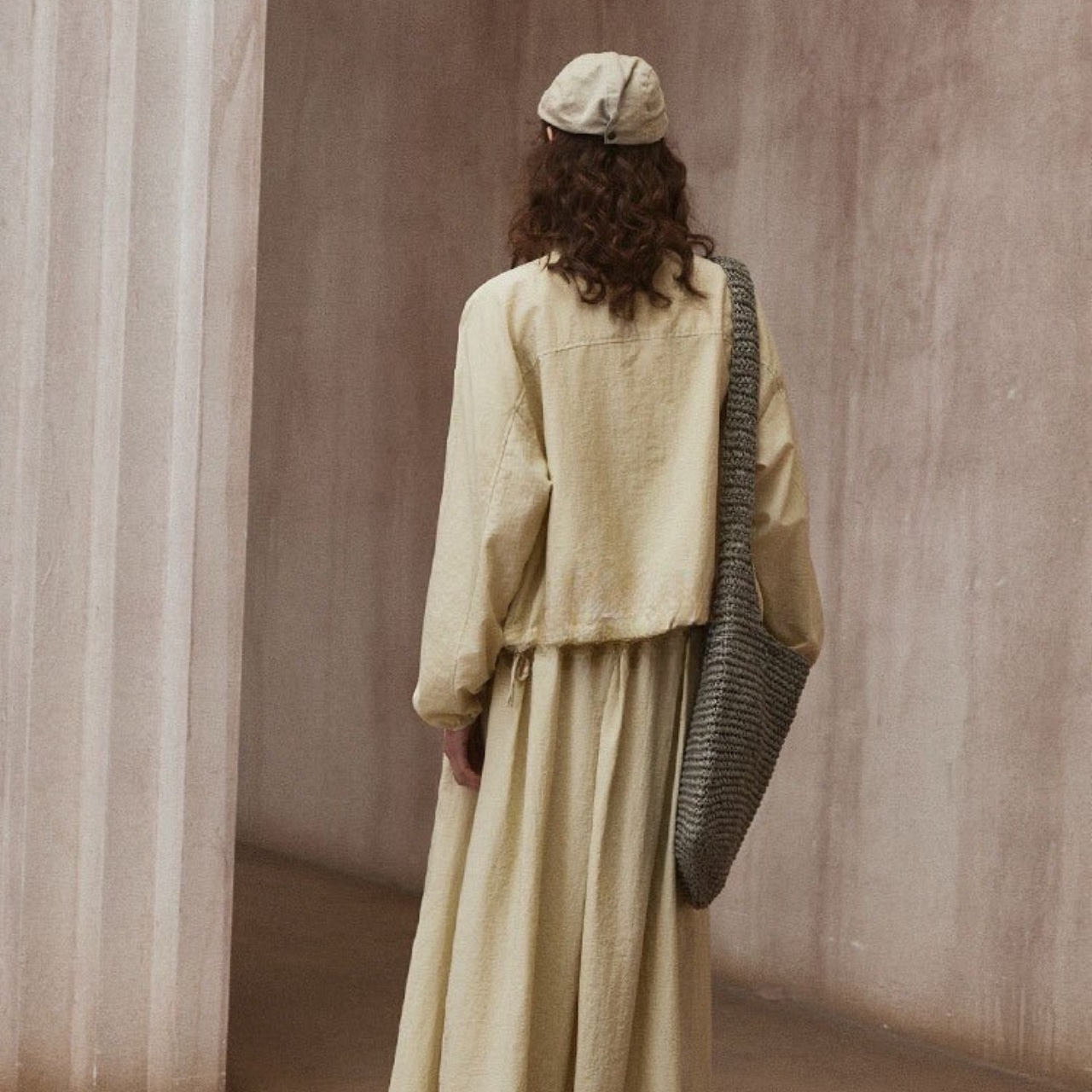 Cropped Drawstring Jacket T4367