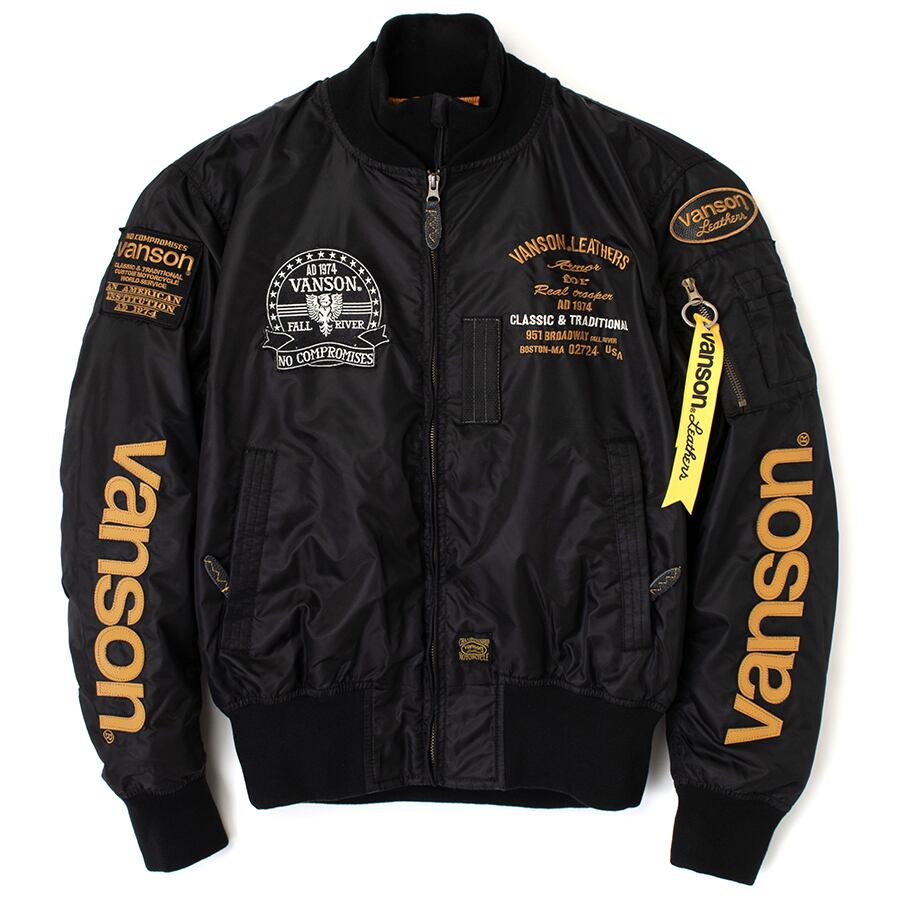☆ VANSON VS23108W RE/WH Lサイズ ナイロンジャケット