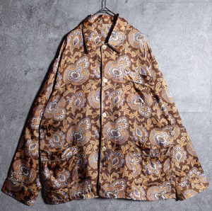 Brown paisley pattern design shirt