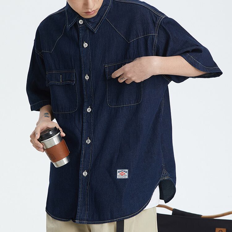 ★DENIM LAPEL SHIRT JACKET　　　A0630