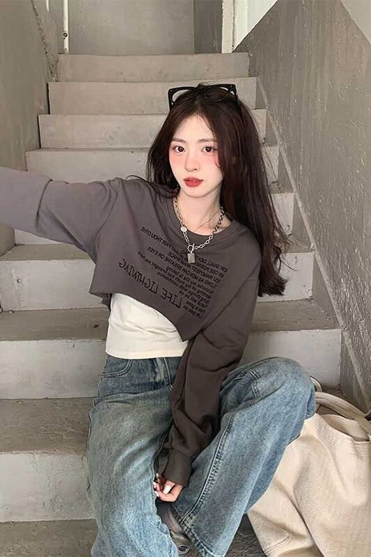 【早い者勝ち.ᐟ‪‪‬.ᐟ‪‪‬】長袖 レディース服 35点 まとめ売り 送料無料】 長袖ショートスウェットシャツレディース、春と秋の