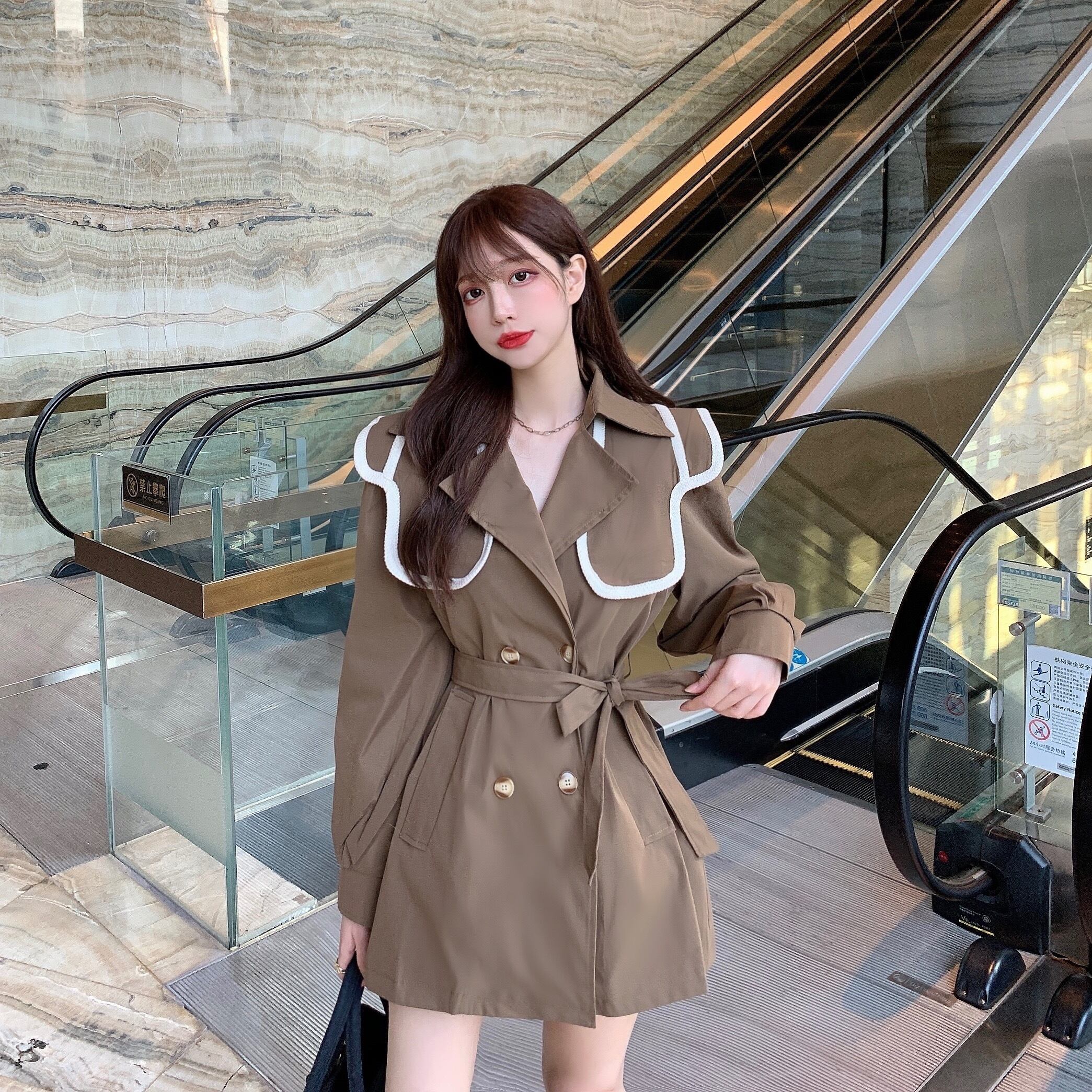 今年人気の小型ウインドブレーカーレディースミドル丈ジャケット2020年秋新作ファッションオールマッチ長袖ジャケット ドラファッションホール82642254680