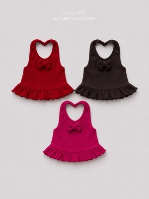 送料無料【予約】UEO/Ribbon Frill Halter Neck/Jr