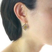 もざいく 草花文（大）　ピアス/イヤリング