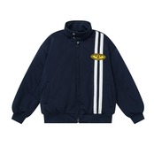 【暖かさUP】ストライプスタンドカラー 中綿ジャケット T1964