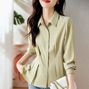トップス デート シャツ ブラウス カットソー 袖あり 長袖 かわいい 大人可愛い きれいめ シンプル カジュアル 大人 上品 おしゃれ お洒落 主役級 存在感 春 秋 10代 20代 30代 レディース 女性用 OL 学生 デート お出かけ 公園デビュー 女子会 休日 イベント 旅行 着回し 普段使い ファッション コーデ 楽ちん モテ トレンド 流行 インスタ映え L XL 2XL 3XL 4XL 大きいサイズ 大きい 大きめ ビッグサイズ ゆったり ゆる 緑 グリーン