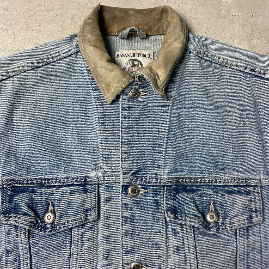 80~90年代 BANANA REPUBLIC バナナリパブリック デニムジャケット 襟 