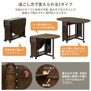 NEW　バタフライダイニング5点セット　DBR/NA