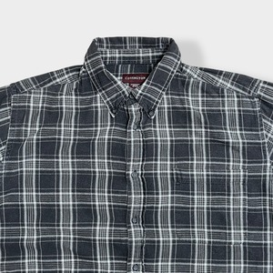 【COVINGTON】コットン ネルシャツ 長袖 フランネルシャツ カジュアルシャツ チェック柄 柄シャツ XL US古着