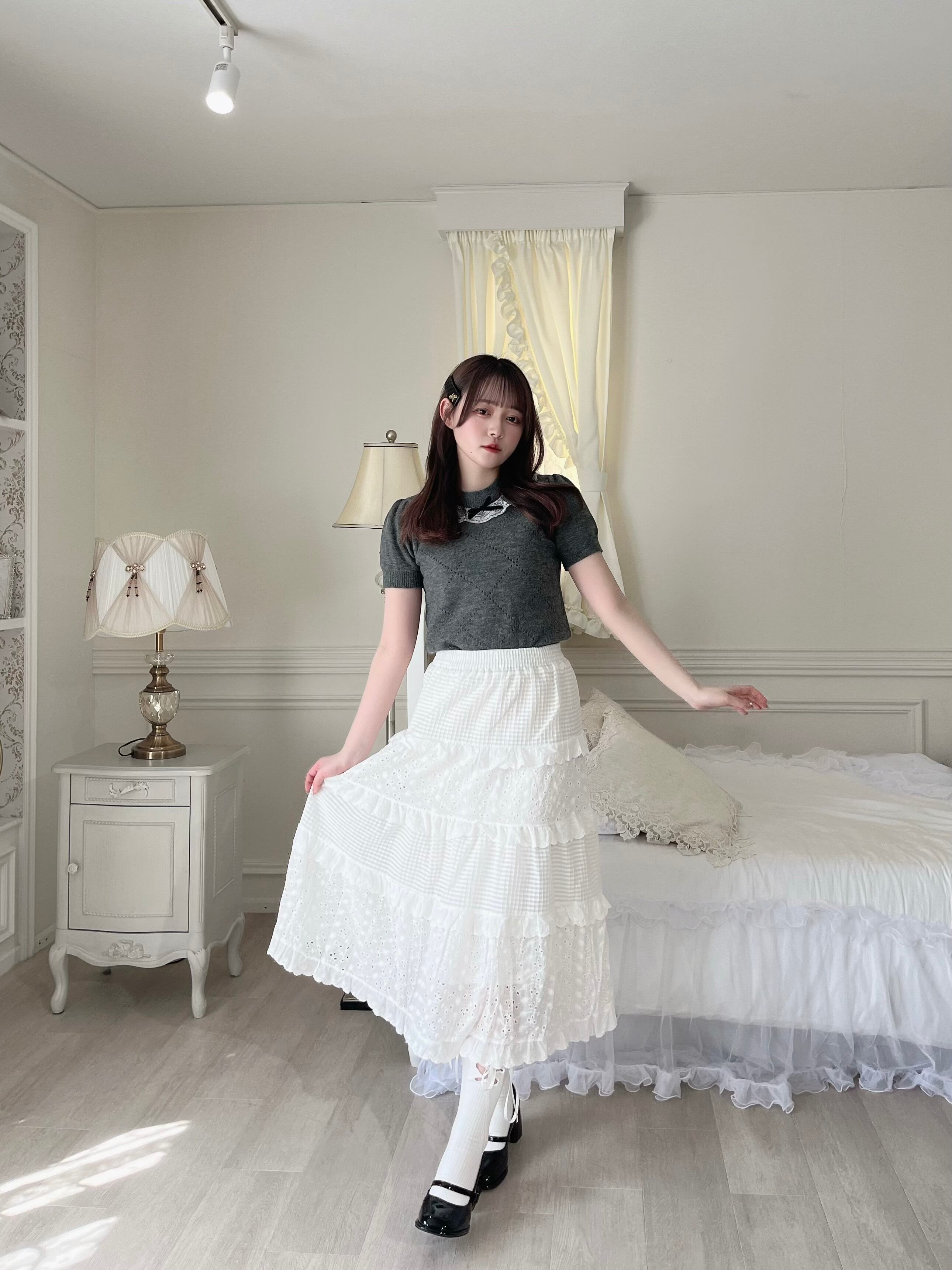 cotton patchwork skirt