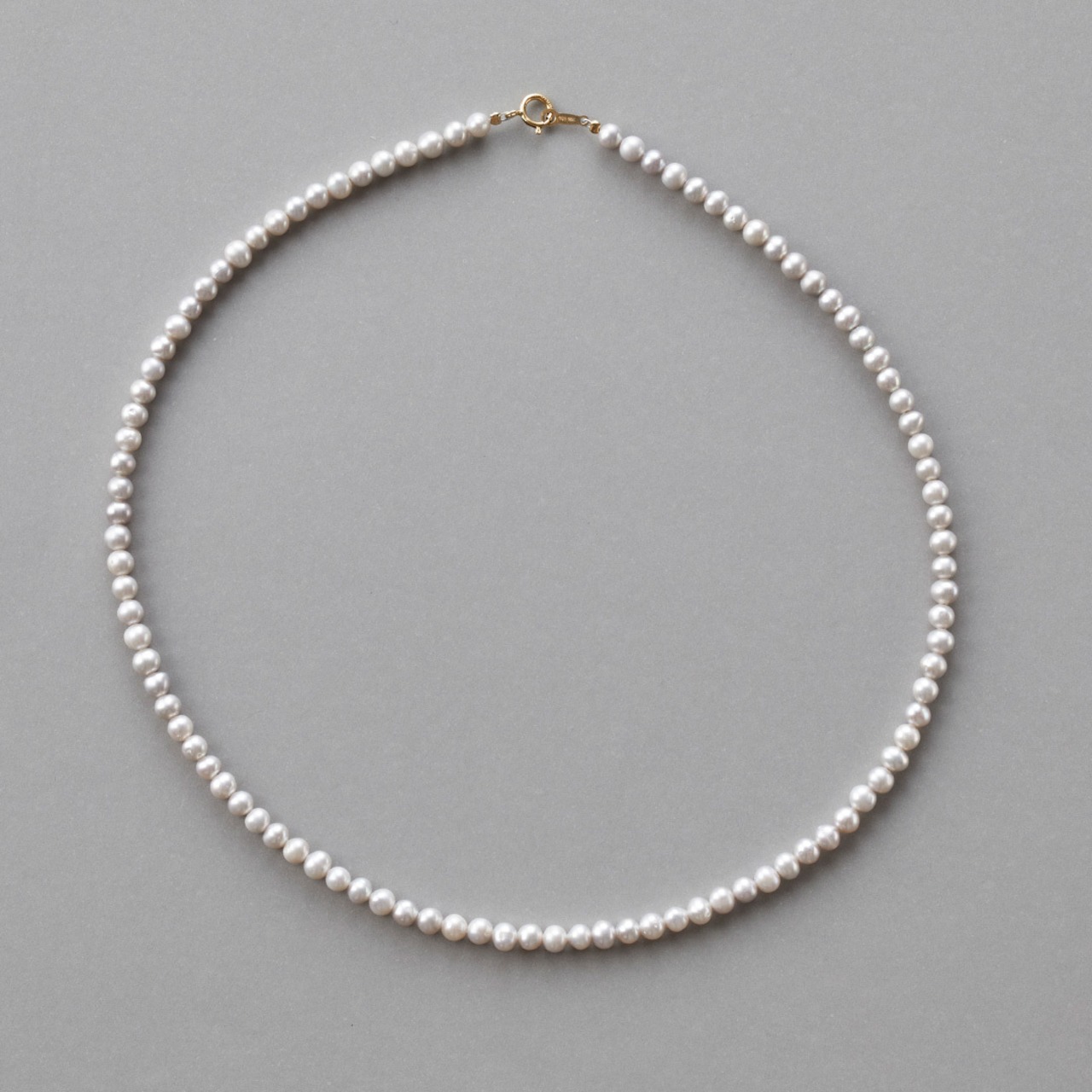 グレー 淡水パール ネックレス 42㎝ ne1206