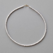 グレー 淡水パール ネックレス 42㎝ ne1206