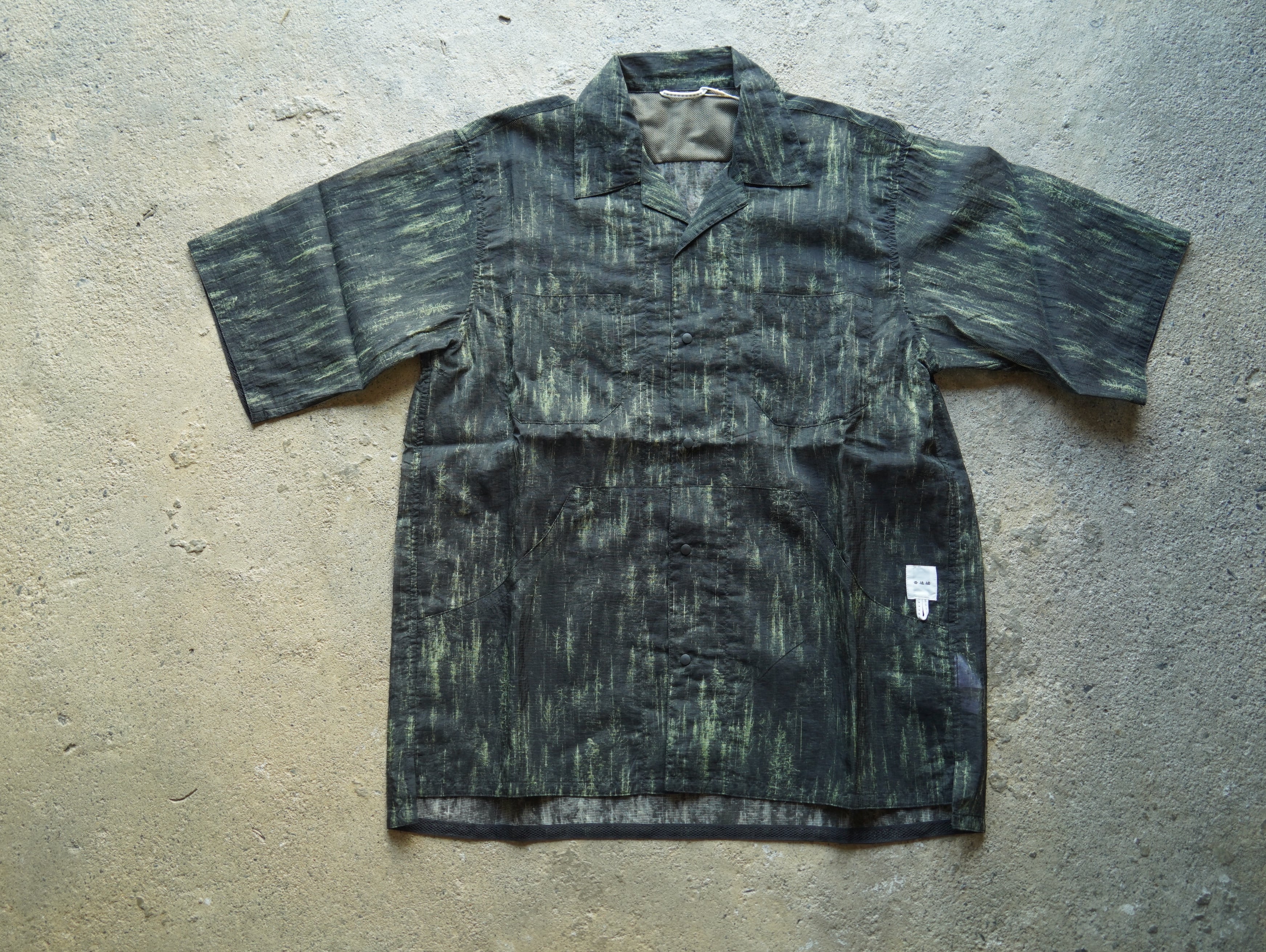 MSH-5C NYLON MESH HALF SLEEVE SHIRT #KHK.M カーキフォレスト