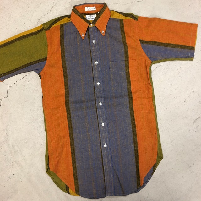 1960s AETNA S/S 3点留 STRIPE SHIRT