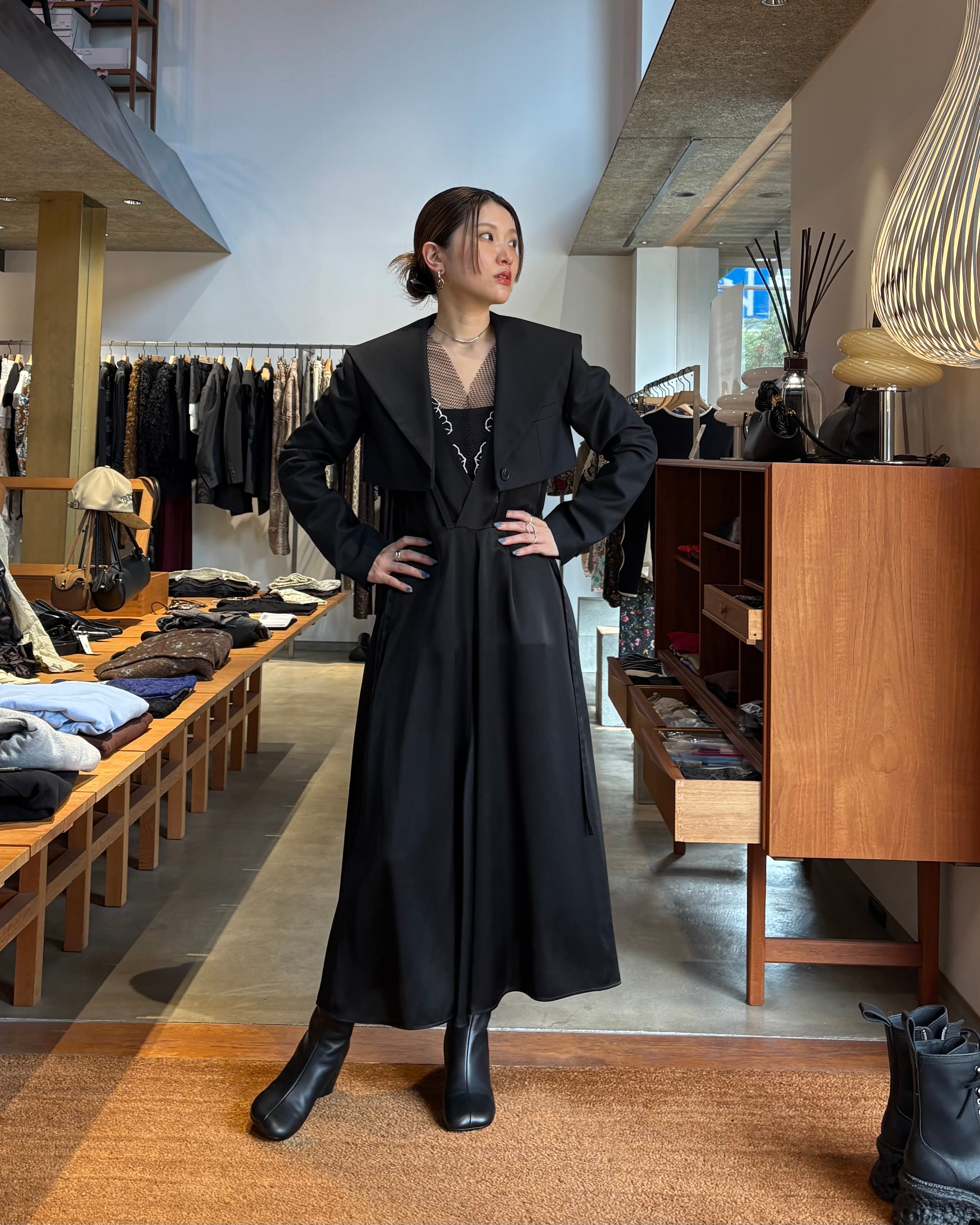 26AW | WOMEN】ENFOLD エンフォルド / ワンピース / LAYERED JUMPER