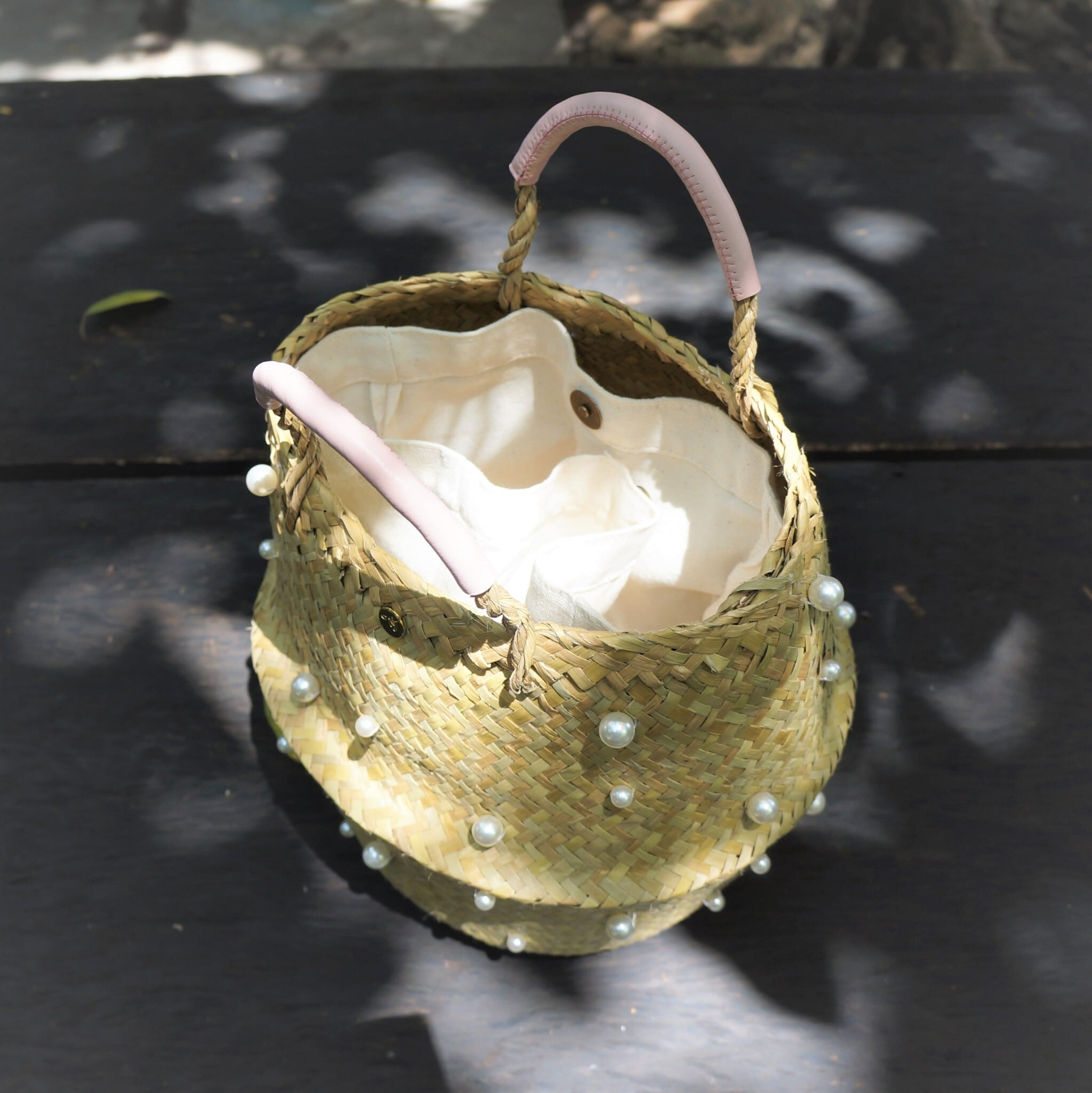 hansry カゴバッグ オールパール w/BIB Small_PINK | hansry hansry カゴバッグ オールパール w/BIB Small_PINK | hansry
