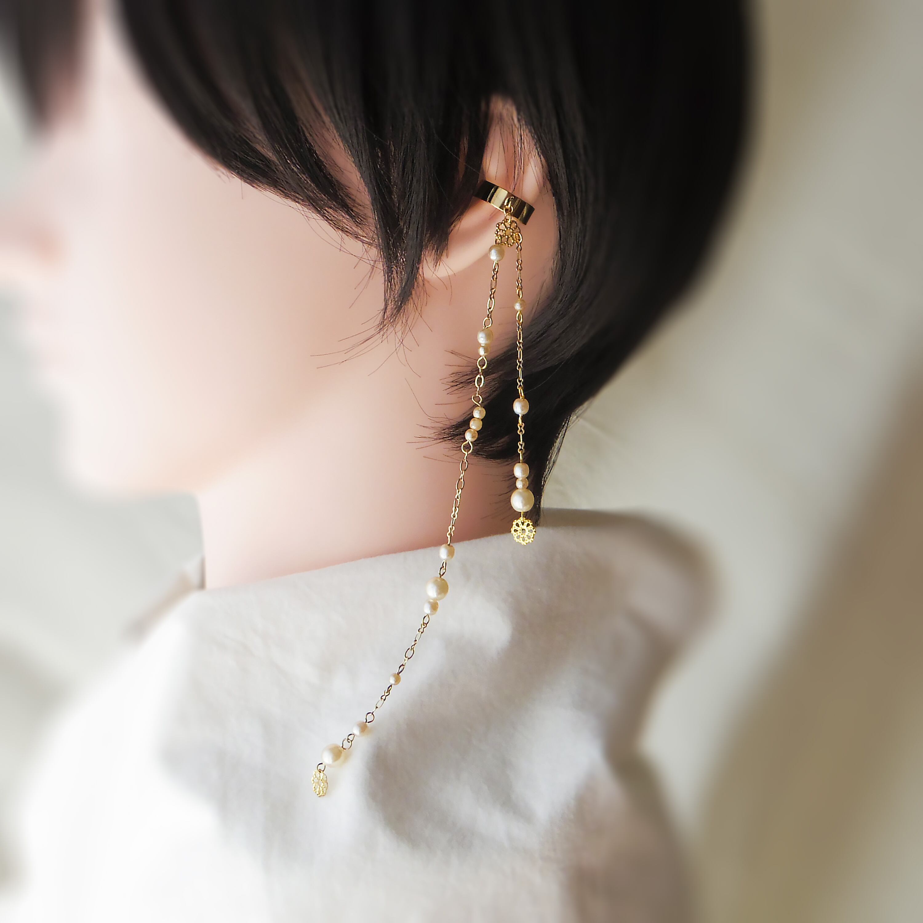 かたっぽイヤーカフ「りん、きらきら」