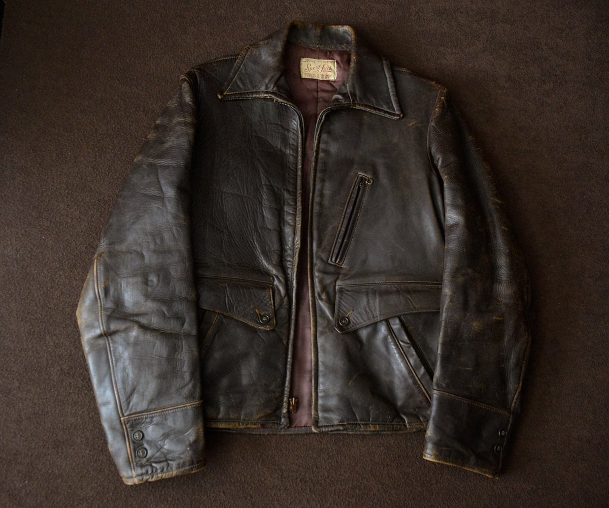 40s SPORT JACK HORSEHIDE JACKET 38 | SECOND TIME GLORY