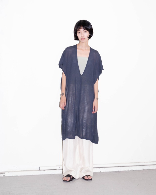 1980s KENZO - open back sheer knit dress