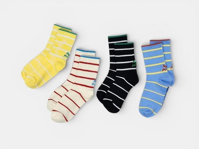 【取寄】vivid line socks set (4pcs)｜ビビッドライン4足セット｜FREE｜kids｜26 spring