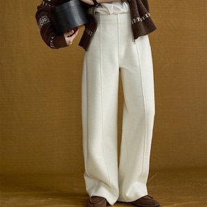 High Waist Wide Leg Full Length Pants T4015