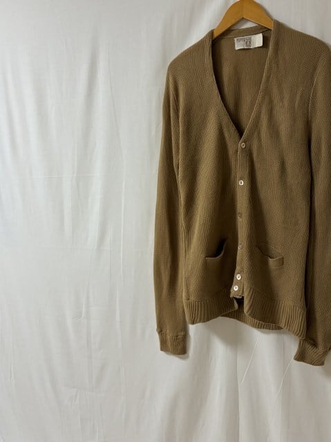 1970~80's Solid Color V-Neck Cardigan "MONTGOMERY WARD"