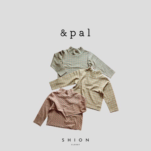 &pal ｜pixel art pattern high neck T