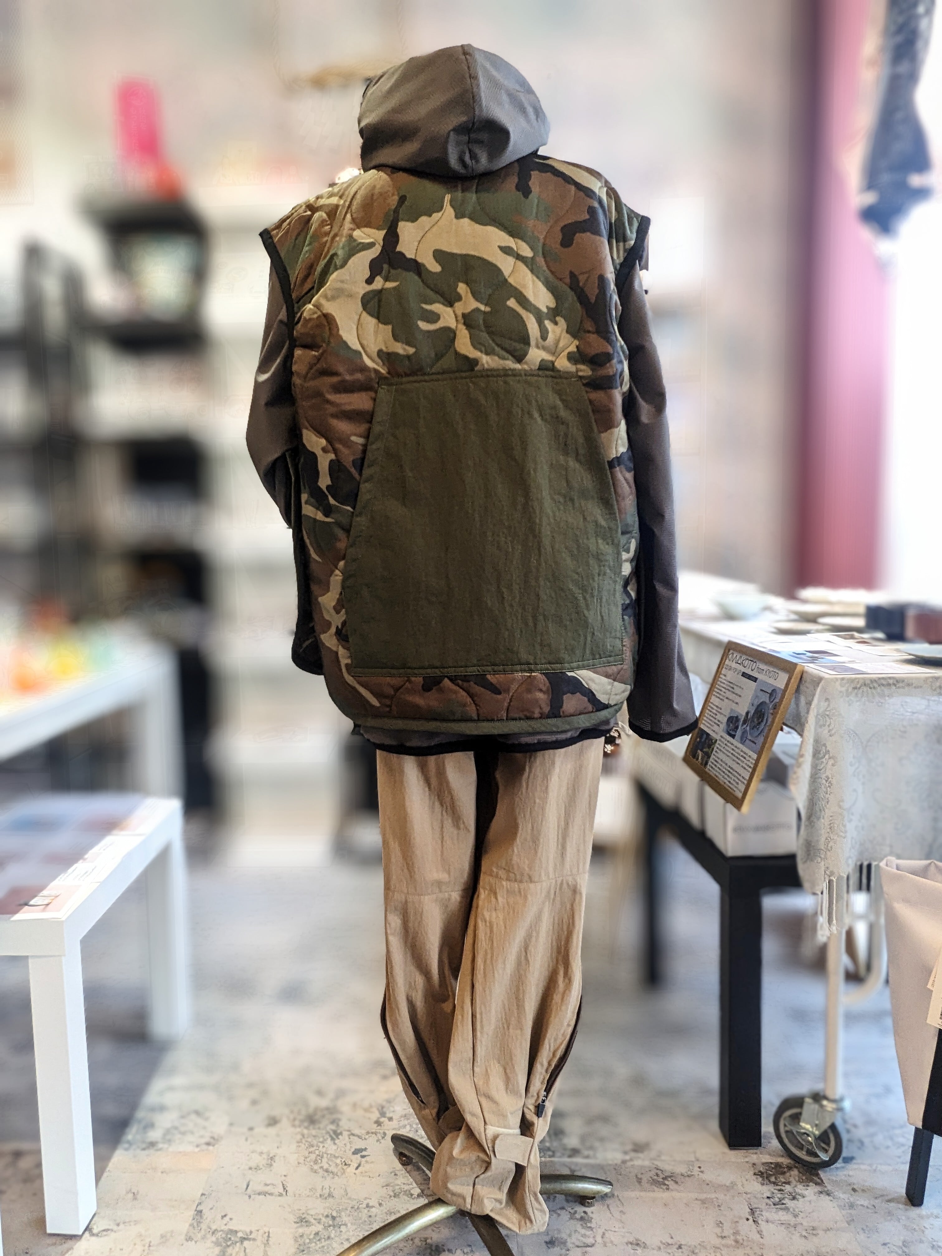 BIB 迷彩柄 キルティングベスト B15001 | 風と地の吾