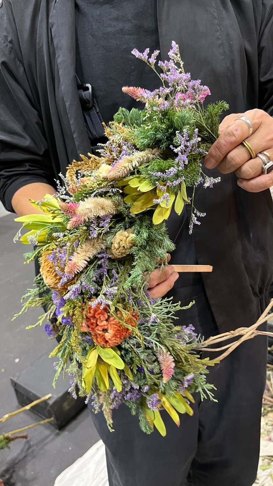ドライフラワーリースL【dried flower wreath】
