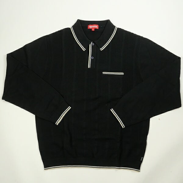 Size【L】 SUPREME シュプリーム 19AW Stripe Rib L/S Knit Polo ...