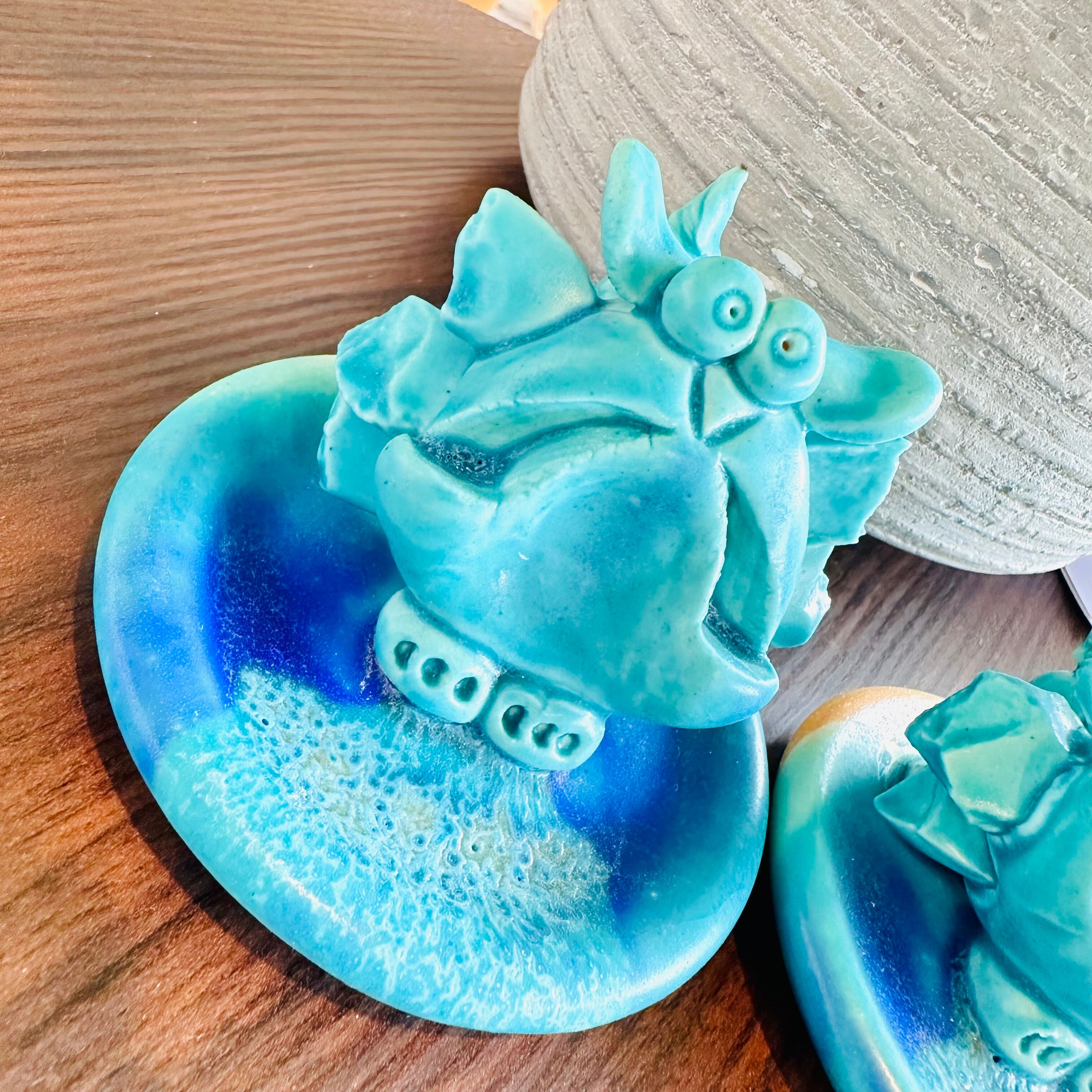 うるま陶器 うるまブルー シーサー 8 | B-Blue