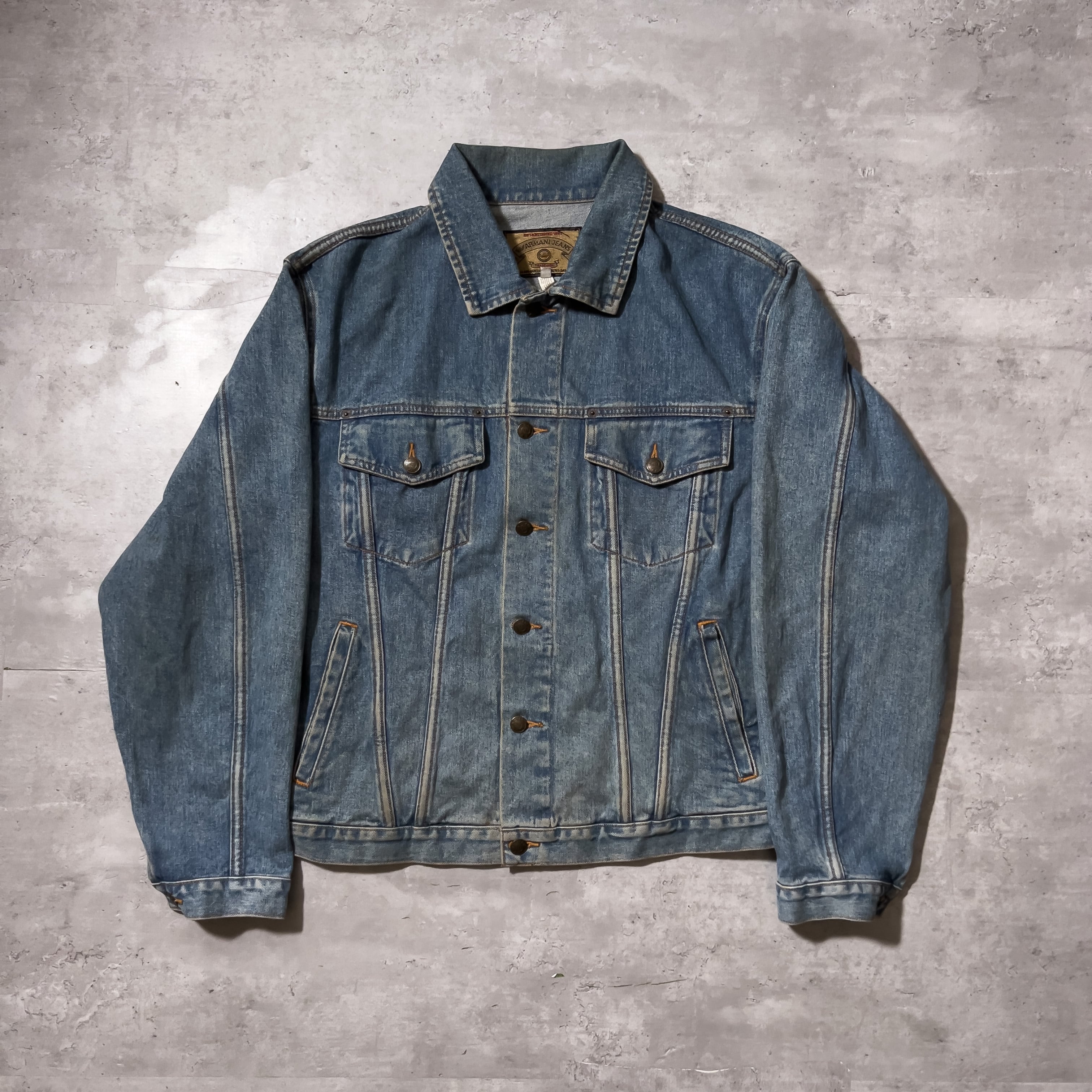 90s “ARMANI jeans” denim jacket made in Hong Kong 90年代 アルマーニジーンズ デニムジャケット  香港製