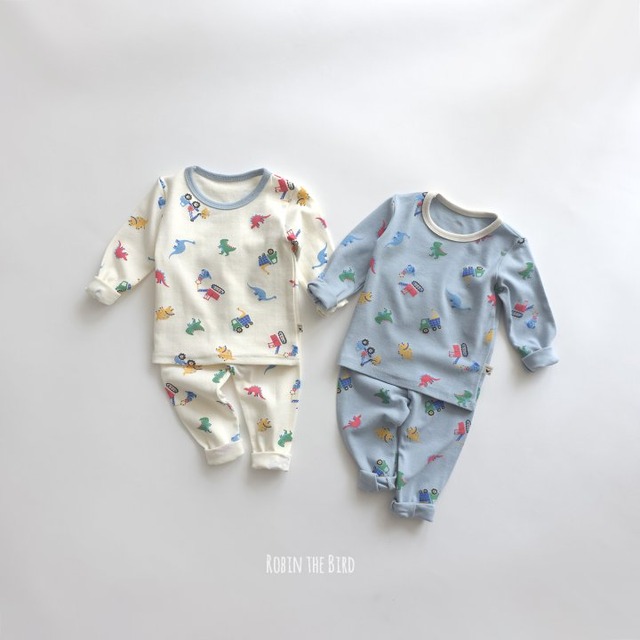 【取寄】robin｜toy dinosaur loungewear｜トイドラゴンパジャマ｜kids XS-JS