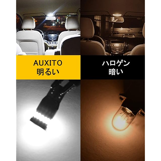 AUXITO T10 LED ホワイト 爆光 10個 ポジションランプ led