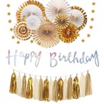 豪華！ 誕生日 飾りつけ セット ゴールド