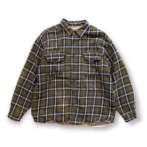 USED Levi's boa lined flannel check shirts - olive