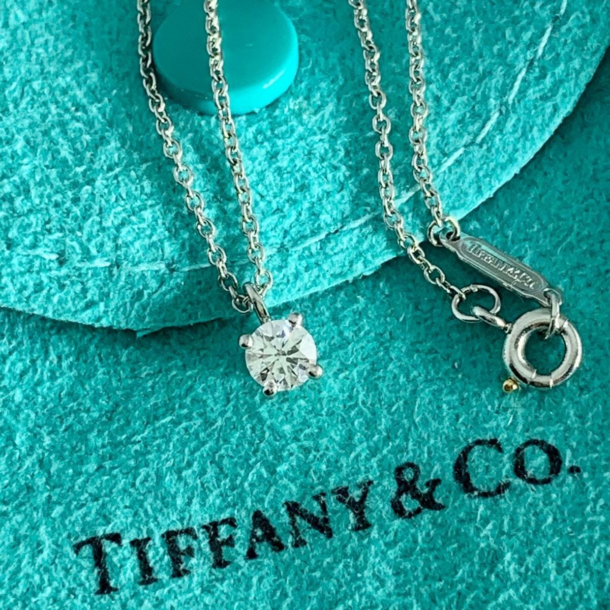 ティファニー 0.25ct ソリティア ダイヤモンド ネックレス XW13e