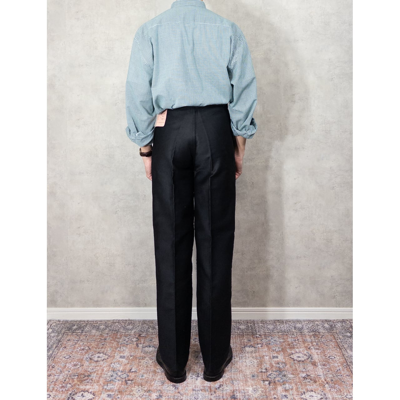 20s 30s french vintage ブラックモールスキン トラウザーズ 20's] French Vintage Black Moleskin Work Jacket 