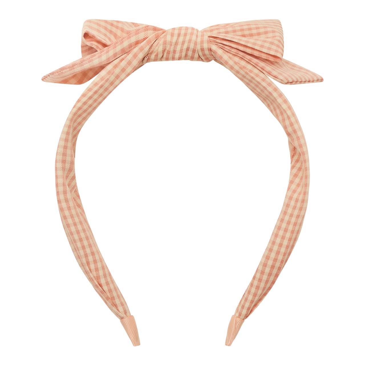 PEACH GINGHAM EDIE BOW ALICE_182106 69