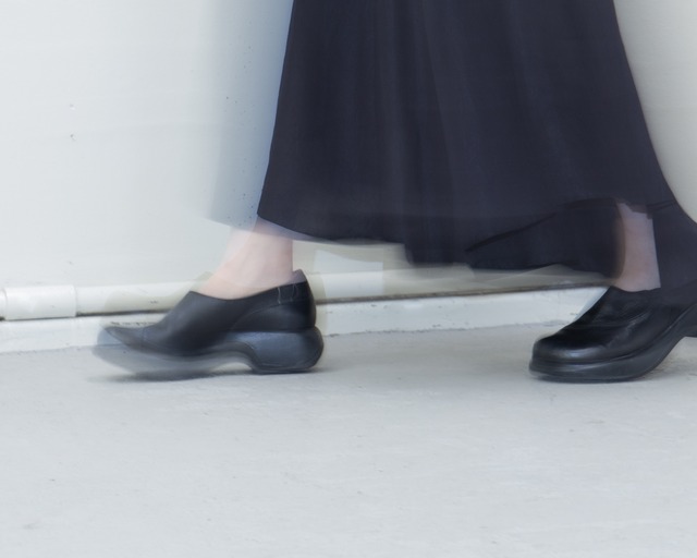 1990s platform leather slip-on shoes