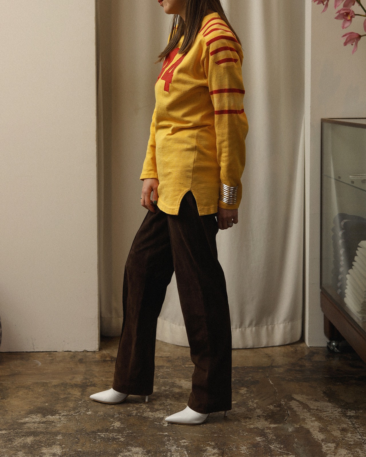 1940-50's 44 / Striped Athletic Jersey