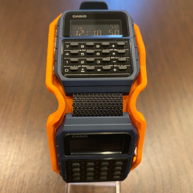 CASIO CALCULATOR TWIN CUSTOM <NAVY>