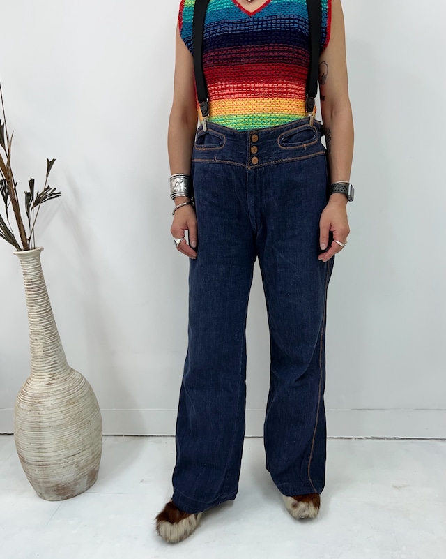 70s vintage design flare denim