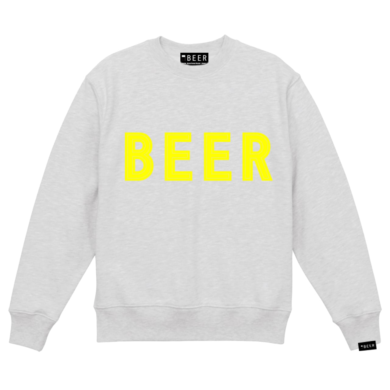 BEER ロゴプリントスウェット アッシュ