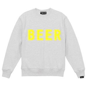 BEER ロゴプリントスウェット アッシュ