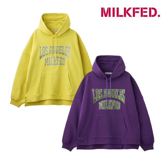 【MILKFED.】EMBROIDERYED COLLEGE LOGO SWEAT HOODIE